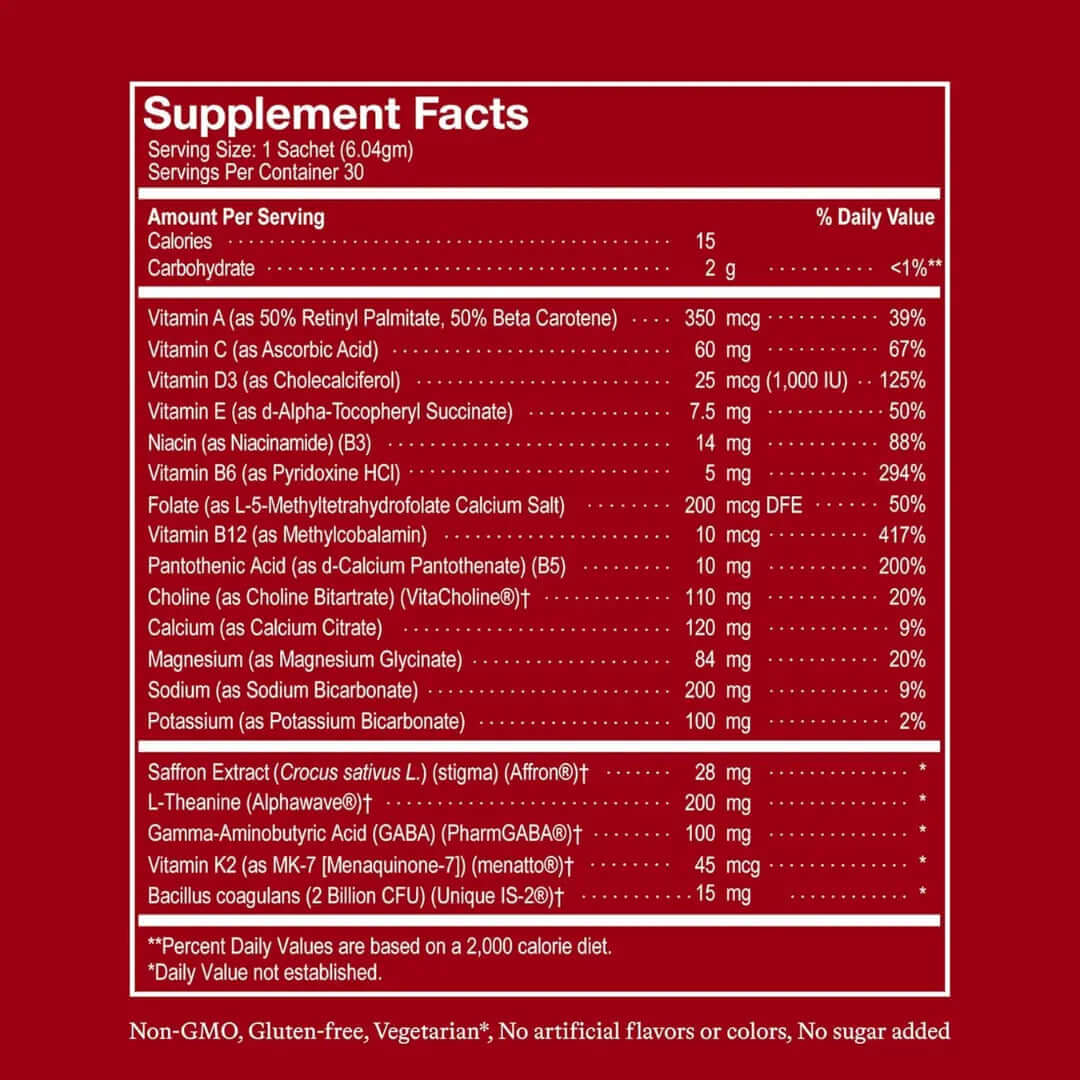 Perimenopause Supplement for Women – Biologica Midlife Essentials Effervescent Drink Mix, 30 Servings with Saffron, L-Theanine &amp; GABA for Mood, Sleep, Focus &amp; Stress Support, plus Probiotics, Ages 40-55 | Perimenopause Vitamins | Menopause Support