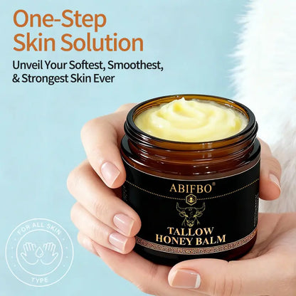 Grass-Fed Beef Tallow Cream with Raw Honey, Deep Moisturizer for Dry Sensitive Skin, Nourishing Face &amp; Body Cream, Natural Clean Skincare for Soft Smooth Skin