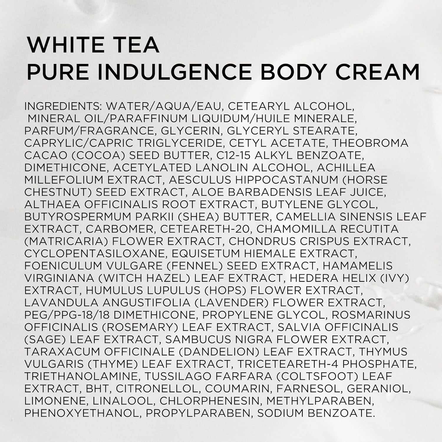 White Tea Pure Indulgence Body Cream, 400 Ml