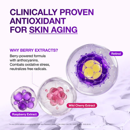 [Anua] Retinol Berry Revitalizing Eye Patch for Wrinkle and Dark Circles(60Ea), 8Hour Plumping Effect in 10 Minutes, Fuller Looking &amp; Lifted Skin, Hyal-Plumping Effect, Brightens Undereye by Antioxidant Berry Extracts, Relieves Puffiness with Caffeine