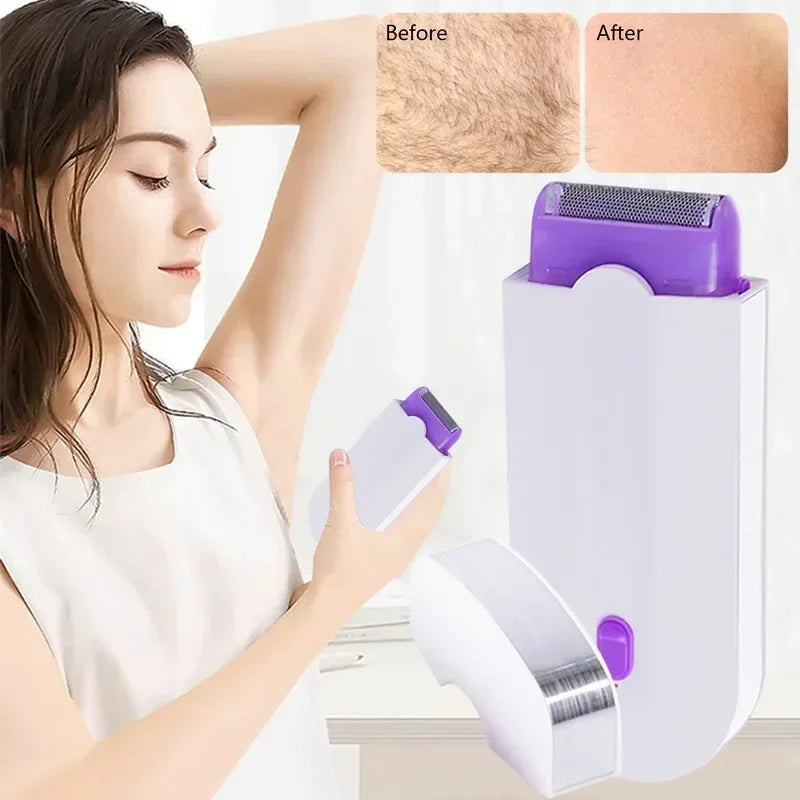 NNEOBA Painless Hair Removal Kit Women Electric Shaver White