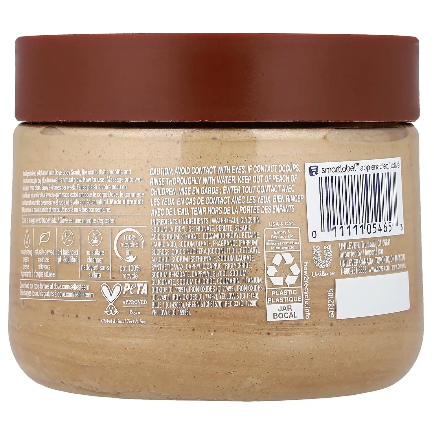 Dove Body Scrub, Brown Sugar &amp; Coconut Butter, 15 Oz (425 G)
