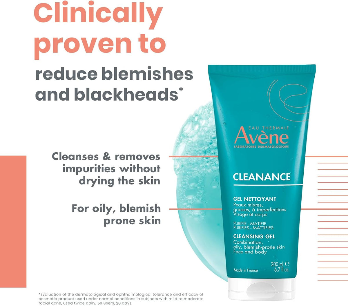 Eau Thermale Avène Cleanance Cleansing Gel 200Ml (Pack of 2)