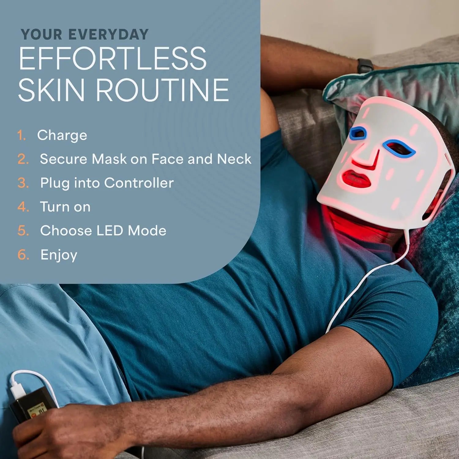 Lifepro Revitaglow Pro Red Light Therapy Mask – HSA/FSA Eligible, Infrared Red Light Therapy for Face &amp; Neck, 234 Triple-Chip Silicon Leds, 5 Modes – Skin Wellness &amp; Comfort