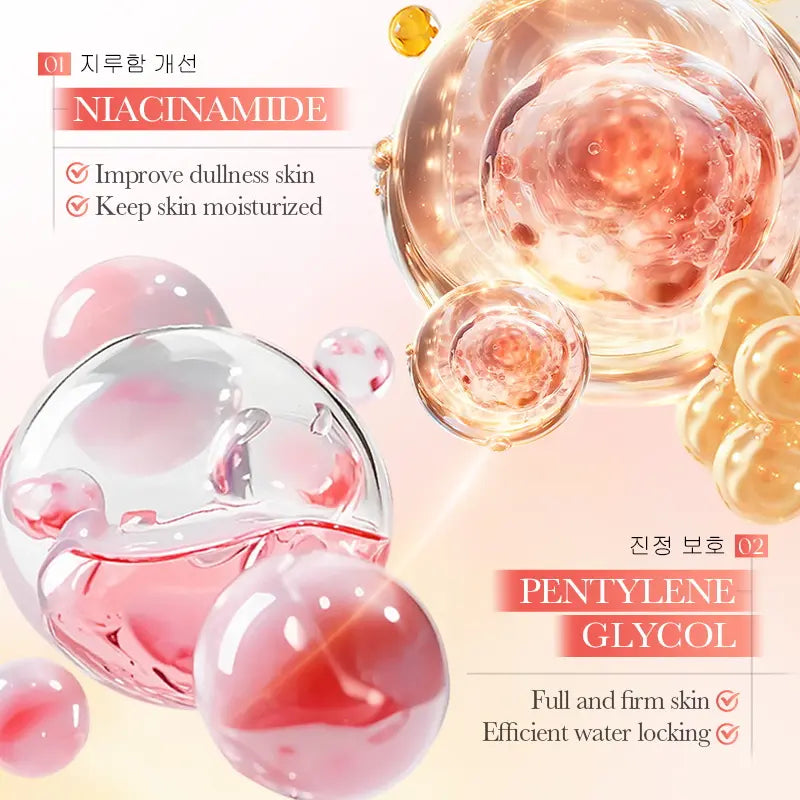 Korean Brightening Face Lotion Capsules - Firming Collagen &amp; Vitamin C Moisturizing Cream for Uneven Skin Tone, Hydrate &amp; Deep Moisture Glow, Korean Skincare