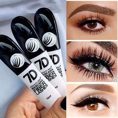 7D Silk Fiber Mascara, Single Item, Waterproof Volumizing &amp; Lengthening Mascara, 24-Hour Wear for Flawless Lashes, Beginner-Friendly Beauty Product for All Skin Types, Gift, Water Proof, Cosmetic, Beauty Products, Mascara Volume and Length