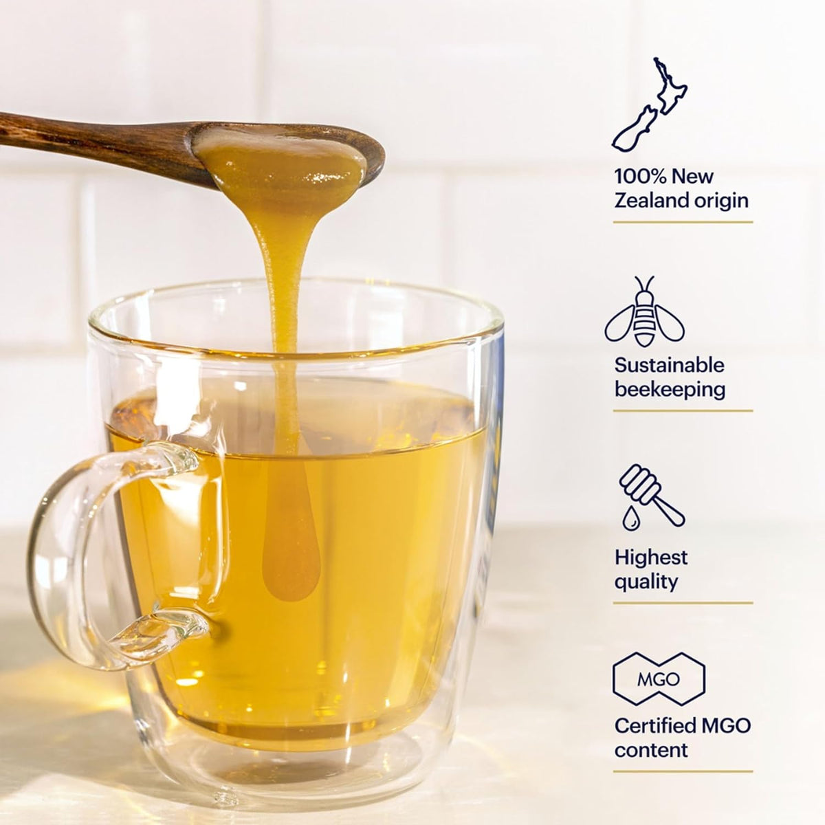 UMF 13+/MGO 400+ Manuka Honey (250G/8.8Oz) | Superfood, Authentic Raw Honey from New Zealand