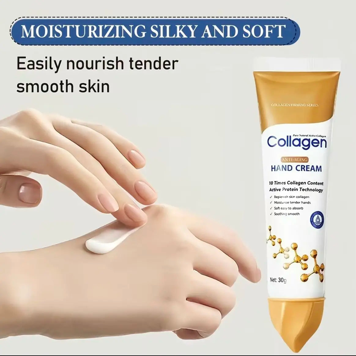 Collagen Anti-Wrinkle Hand Cream Hydrating Anti-Drying Anti-Crack Moisturise Nourish Dry Skin Softening Hand Care Repair Product Nourishing Moisturize
