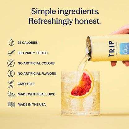 TRIP Blood Orange Sparkling Magnesium Drink — 120Mg Magnesium, Ashwagandha, Lion&