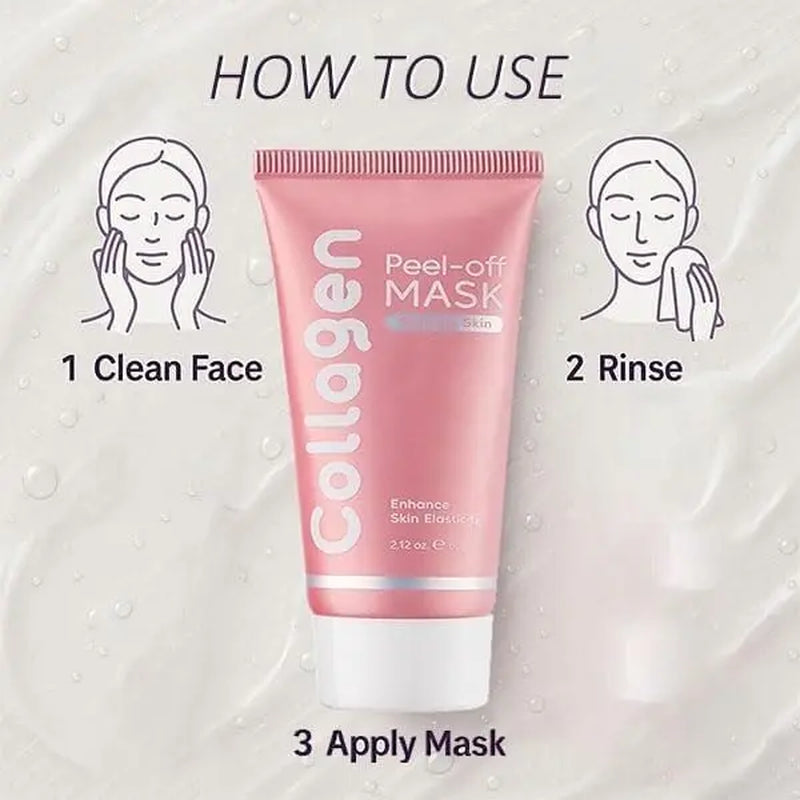 Collagen Peel off Facial Mask to Enhance Skin Elasticity &amp; Minimize Pores, Gentle Deep Cleansing Mask Removes Blackheads and Excess Facial Oil for Long-Lasting Radiant Complexion