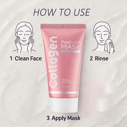 Collagen Peel off Facial Mask to Enhance Skin Elasticity &amp; Minimize Pores, Gentle Deep Cleansing Mask Removes Blackheads and Excess Facial Oil for Long-Lasting Radiant Complexion