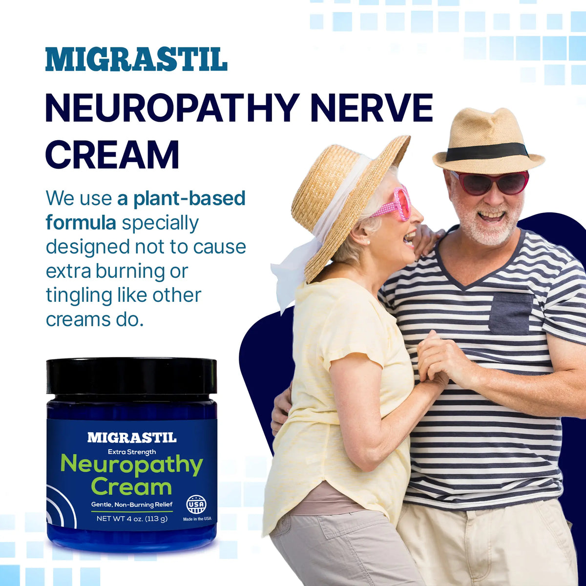 Migrastil Neuropathy Cream - Soothing Cream 3-Pack for Feet, Legs, Hands, Etc. Aloe Shea Butter Gentle Clove Moisturizing Body Care Daily. HSA/FSA Eligible