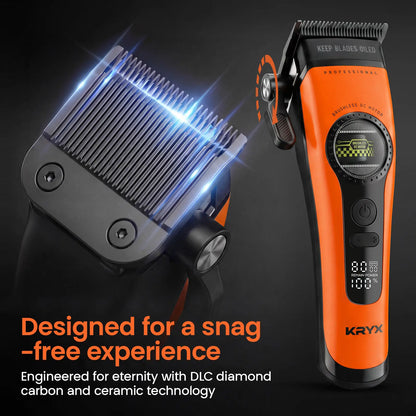 Professional Hair Clippers for Men Outer-Rotor Motor Hair Trimmer Dlc-Blade Barber Clipper for Hair Cutting Cordless Electric Clippers Hair Cutter