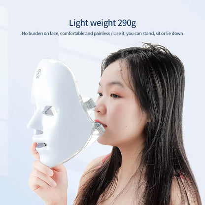Facial LED Mask 7 Colors LED Face Mask LED Repair Skin Beauty Machine Wireless Use