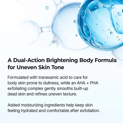 [Dr.Melaxin Official] 2-Step Smoothing Body Glow Routine, Tranexamic Acid Exfoliating Spray &amp; Niacinamide Capsule Cream for Dark Spots &amp; Hyperpigmentation