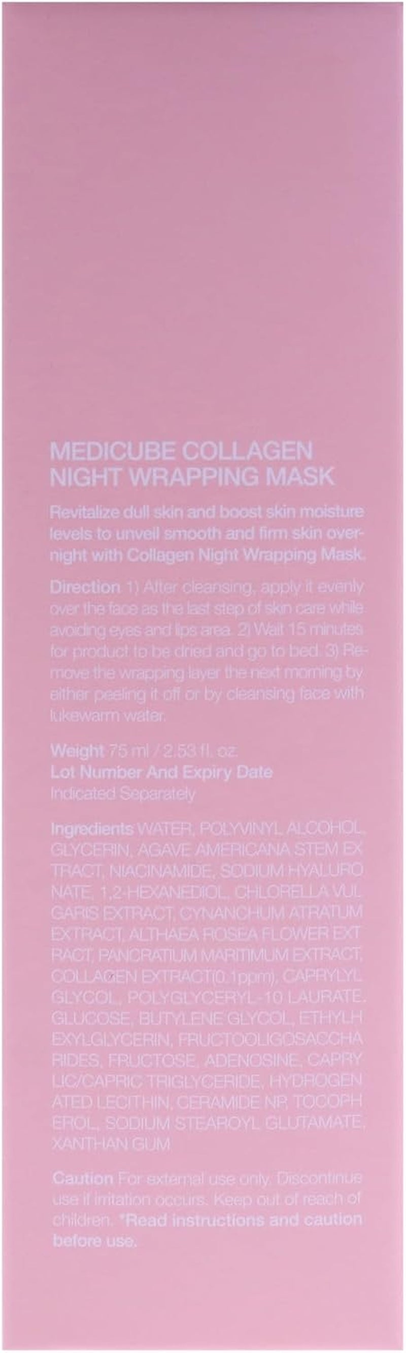 Collagen Night Wrapping Mask 75Ml for Skin Elasticity and Hydration