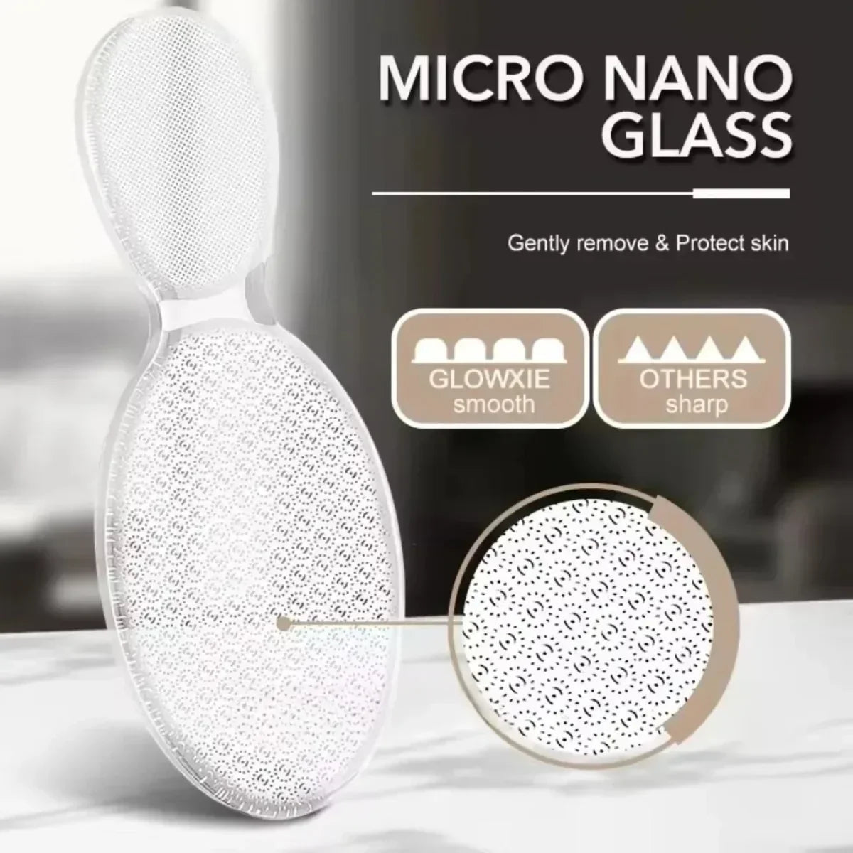 Nano Glass Foot File Double-Sided Exfoliating Foot Grinder Hard Dead Skin Callus Remover Foot Scrubber Pedicure Feet Care Tool