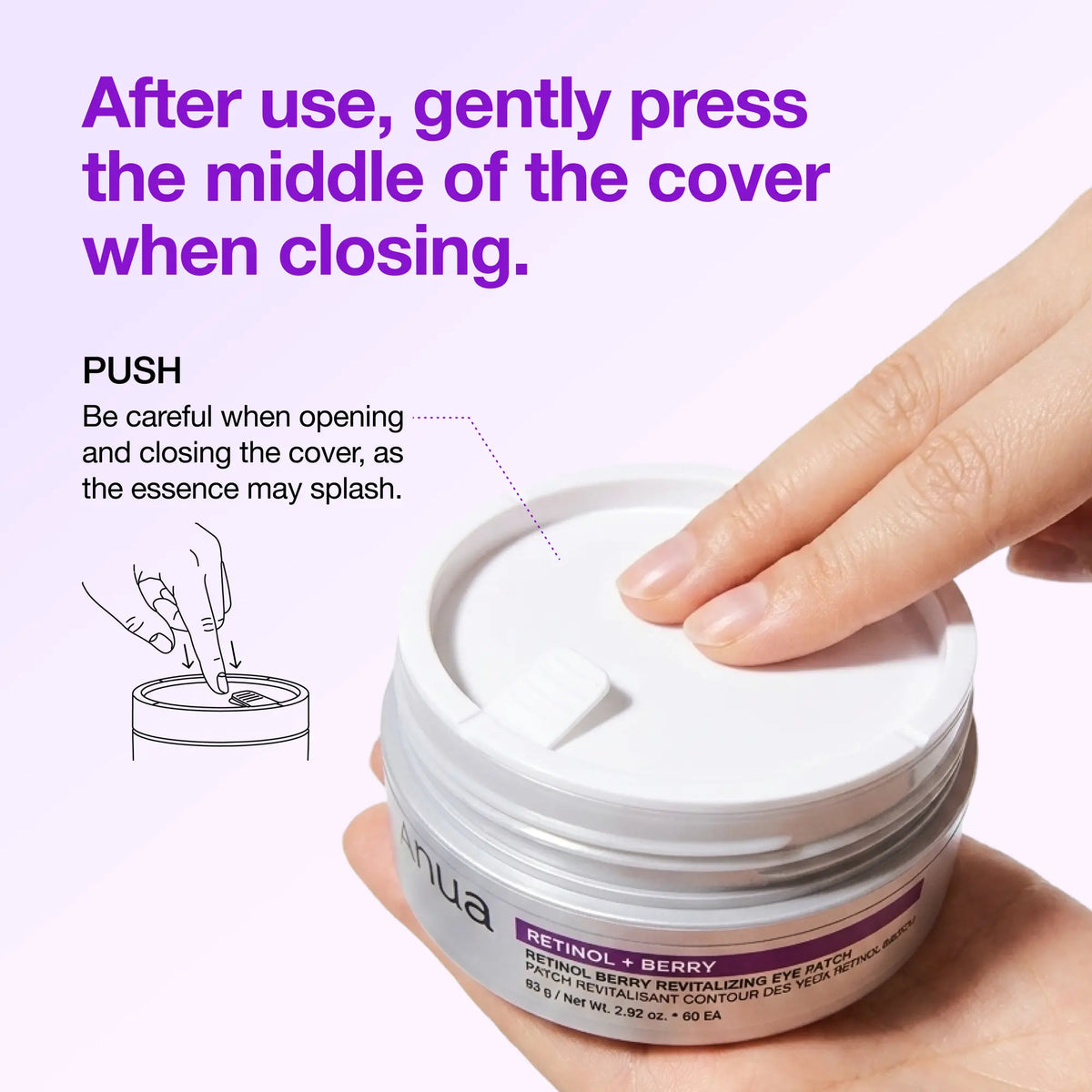 [Anua] Retinol Berry Revitalizing Eye Patch for Wrinkle and Dark Circles(60Ea), 8Hour Plumping Effect in 10 Minutes, Fuller Looking &amp; Lifted Skin, Hyal-Plumping Effect, Brightens Undereye by Antioxidant Berry Extracts, Relieves Puffiness with Caffeine