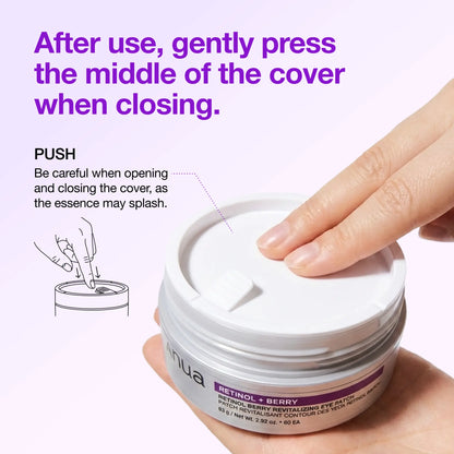 [Anua] Retinol Berry Revitalizing Eye Patch for Wrinkle and Dark Circles(60Ea), 8Hour Plumping Effect in 10 Minutes, Fuller Looking &amp; Lifted Skin, Hyal-Plumping Effect, Brightens Undereye by Antioxidant Berry Extracts, Relieves Puffiness with Caffeine