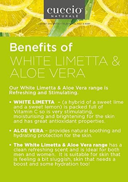 Naturale Butter Blends - Ultra-Moisturizing - Renewing, Smoothing and Scented Cream - Deep Hydration for Dry Skin Repair - Natural Ingredients - White Limetta and Aloe Vera - 227 G Body Butter