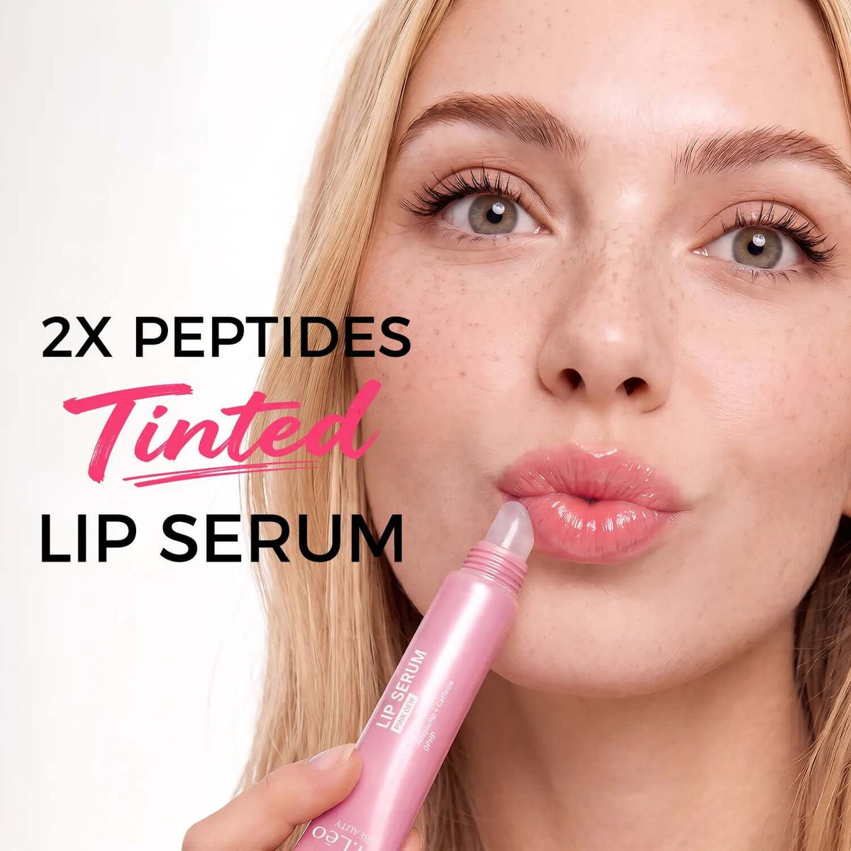 Dr.Leo Tinted Peptide Lip Serum – Brightens Dull-Looking Lips &amp; Smooths Lip Lines, Sheer-To-Buildable Glossy Color + Hydrating Lip Care, Pink Dew / Toast Nude, 15G 