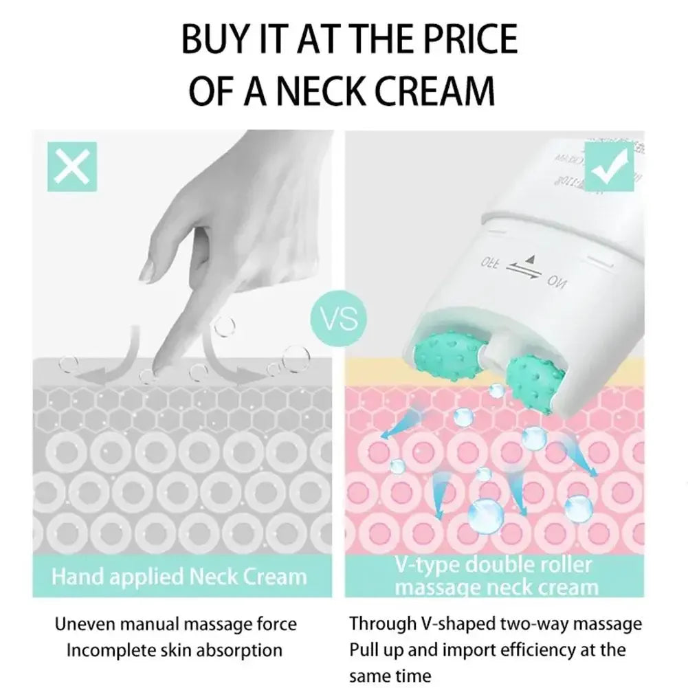 neck wrinkle cream and massage roller