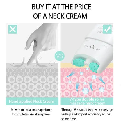 neck wrinkle cream and massage roller