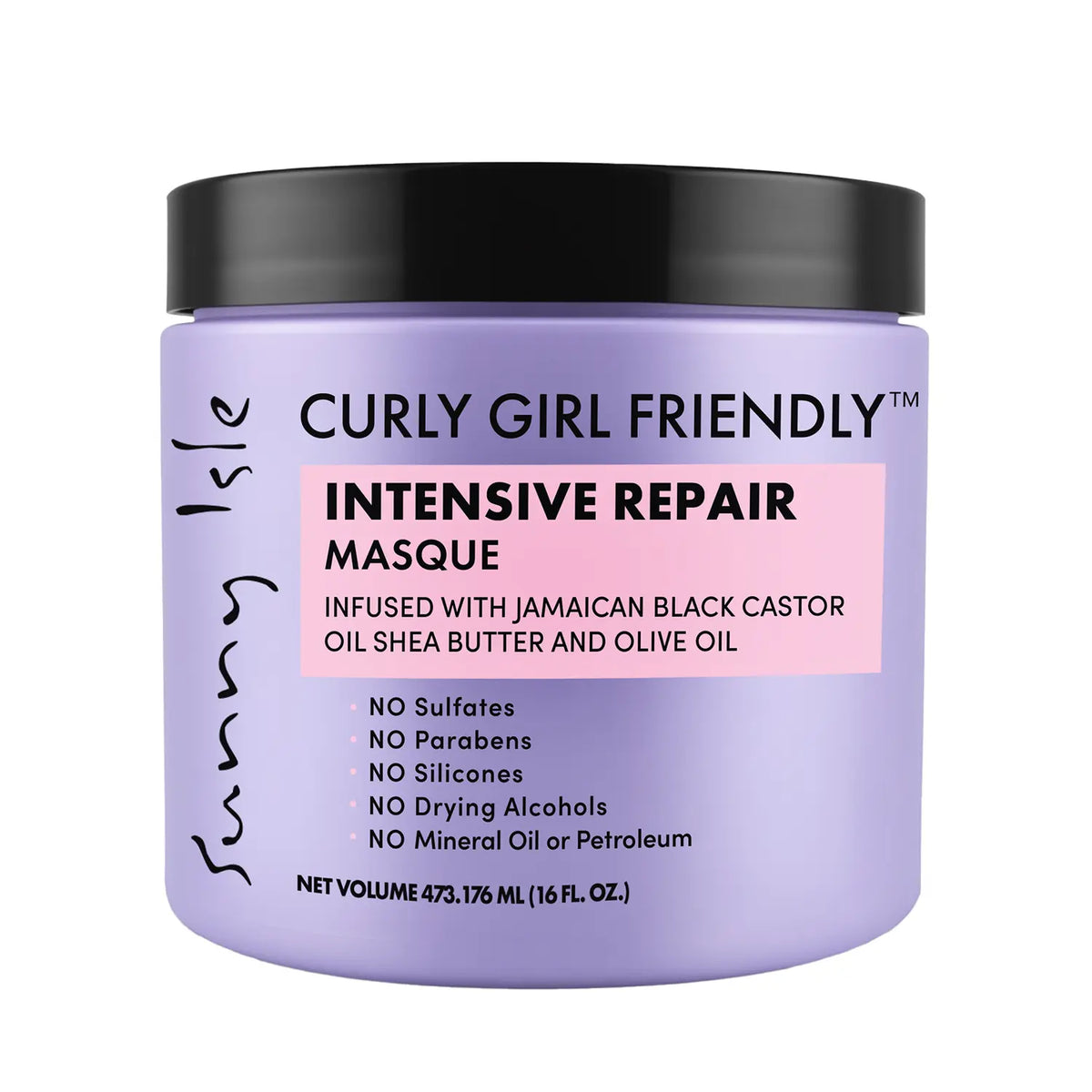 Sunny Isle Curly Girl Friendly Intensive Repair Masque 16Oz