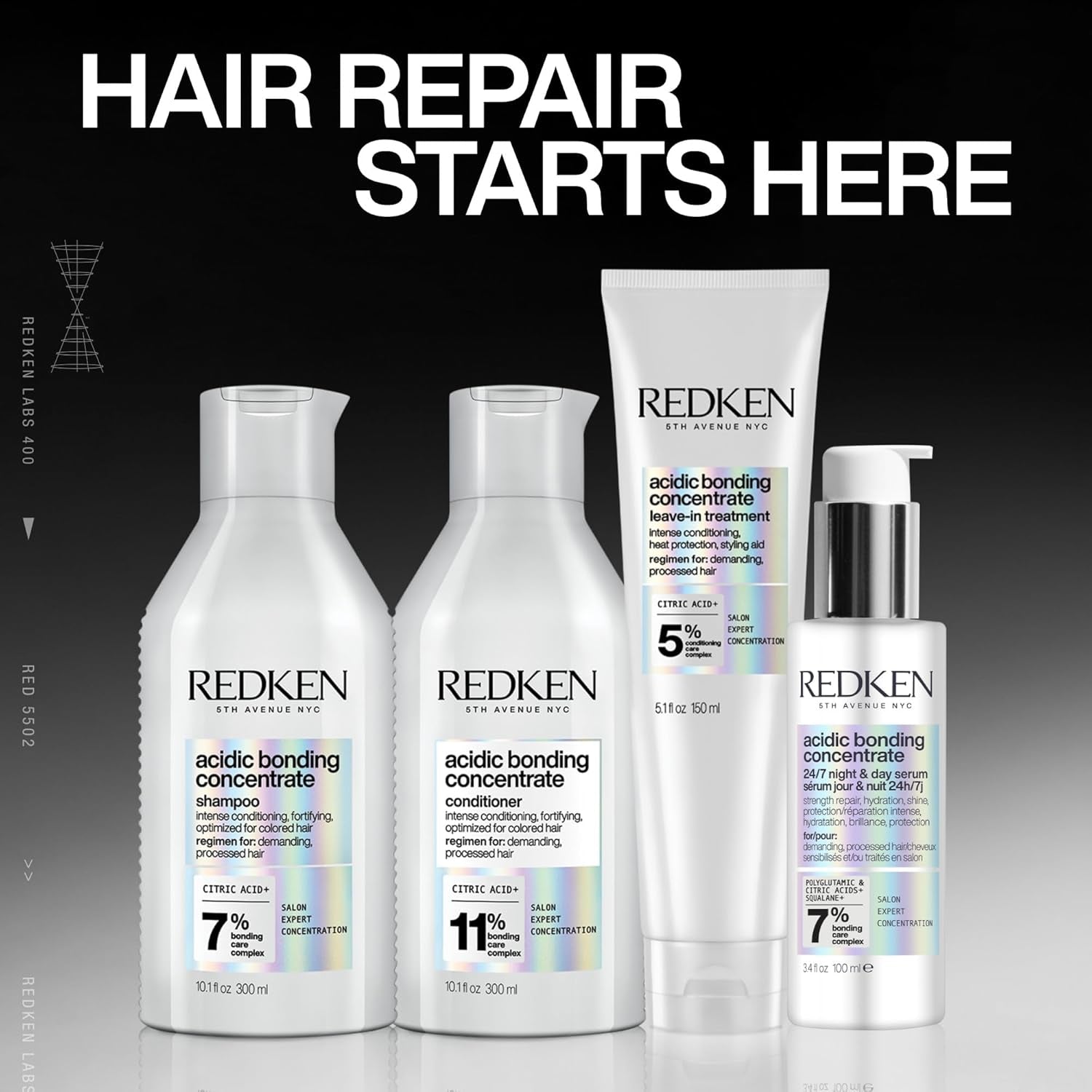 Redken Acidic Bonding Concentrate | Hydrates &amp; Moisturises | for Damaged Hair | Strength Repair | Less Breakage | Suitable for Coloured Hair