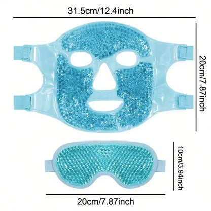 Gel Cooling Ice Face Eye Mask Facial Mask Hot Cold Compress Pack Gel Beads Cold Face Eye Mask Ice Pack,Compress Sleeping Facespa