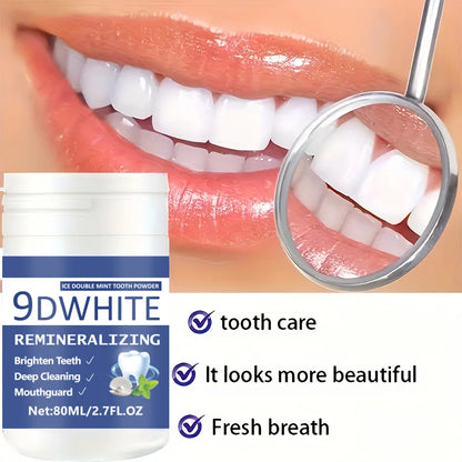 9D Purple Teeth Whitening Powder 80Ml Deep Cleaning Tooth Cleaning Powder, Fresh Breath Toothpaste Dental Care Products