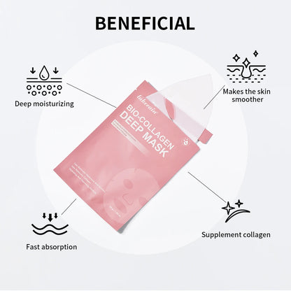 Bio-Collagen Deep Face Mask Shrink Pores Deep Hydrating Overnight Mask Moisturizing Refreshing Brightening Face Skin Care