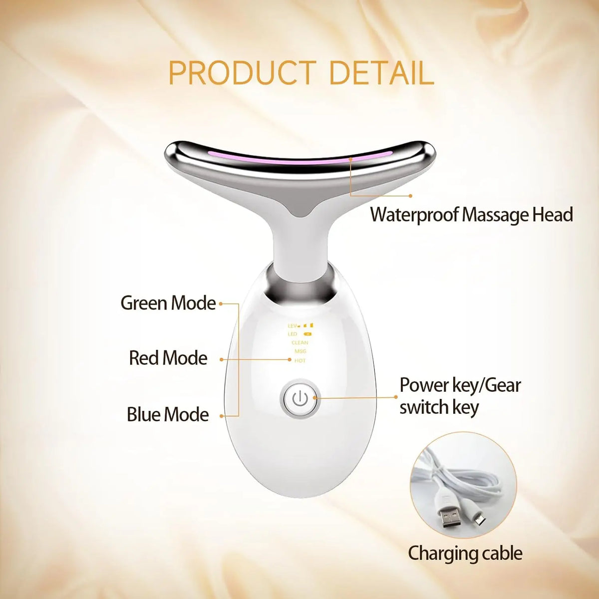 Multifunctional Facial Massager Microcurrent Skin Rejuvenation Neck Lifting Tighten Machine Face Sculpting Tool Beauty Device
