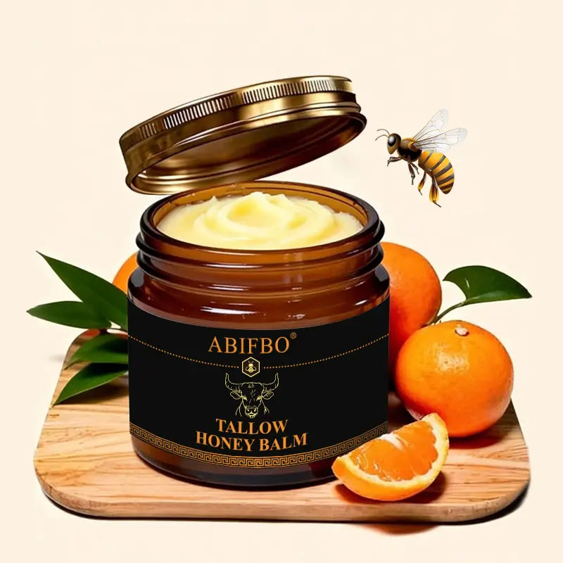 Grass-Fed Beef Tallow Cream with Raw Honey, Deep Moisturizer for Dry Sensitive Skin, Nourishing Face &amp; Body Cream, Natural Clean Skincare for Soft Smooth Skin