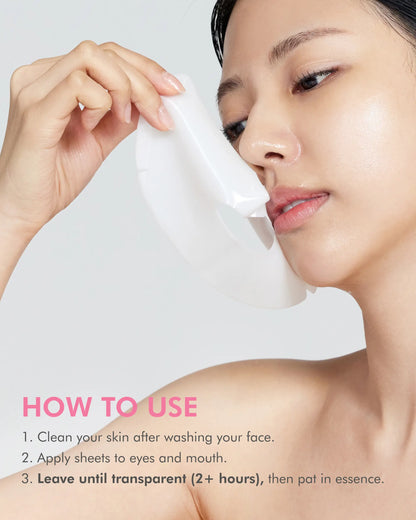 DERMAL Collagen Hydrogel Melting Jelly Gel Mask 4Ea - Korean Overnight Face Mask - Deep Hydration, Skin Firming, and Wrinkle Care for Glassy Skin - Korean Skincare