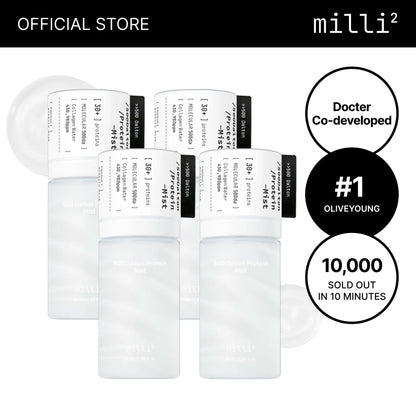 [Millimilli] 500 Dalton Collagen Peptide Complex Protein Mist, Korean Anti-Aging Firming Beauty Product, Hypoallergenic Plumping Self Care Gift for Women, Moisturize Hydrate for Fine Lines/Smile Lines/Loss of Elasticity, 1.86 Fl.Oz