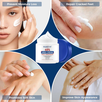 40% Urea Hand Foot Cream Intensive Moisturiser for Dry Cracked Skin | Intensive Moisturising Care for Dry Cracked Heels, Hands and Calloused Skin; 350G