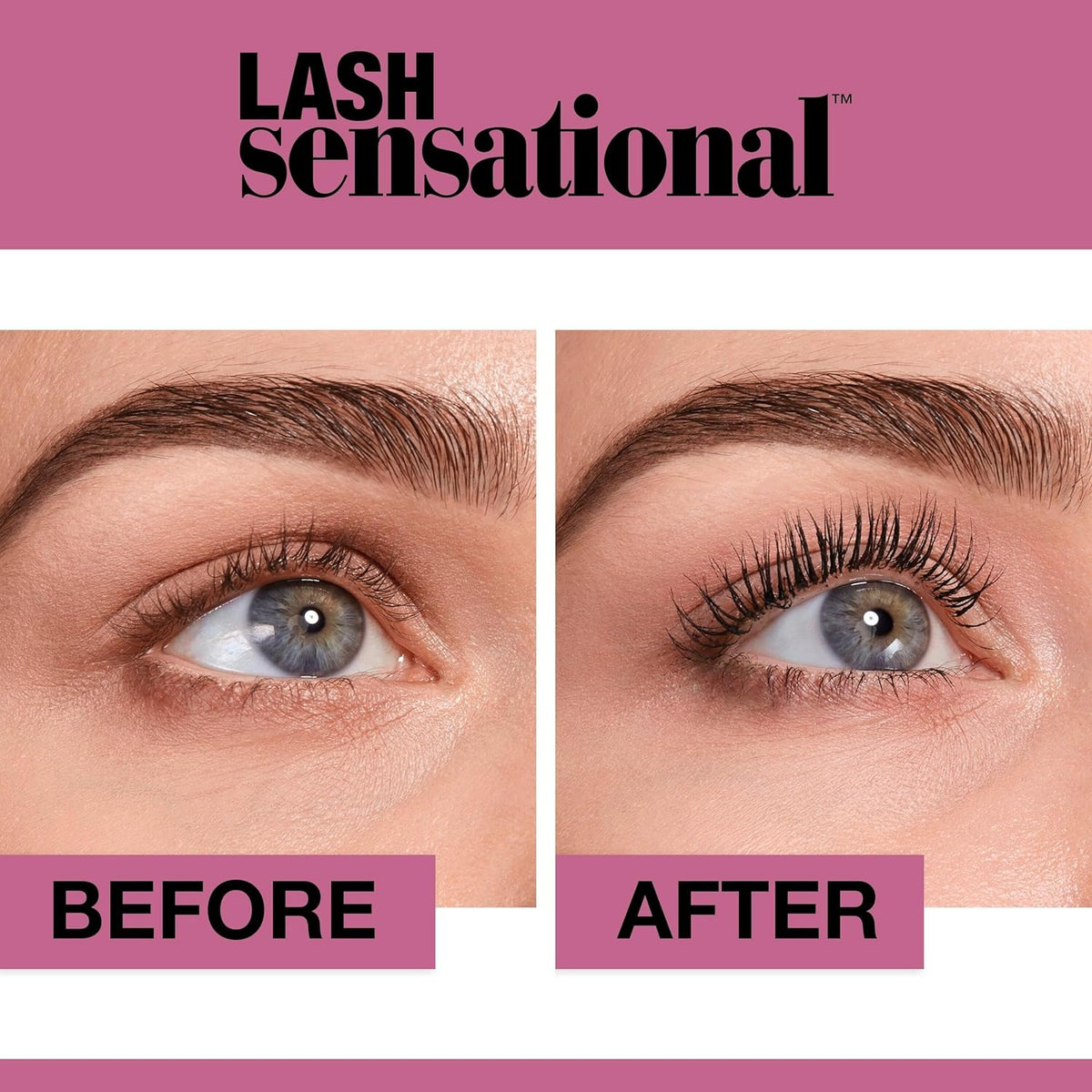 New York Volume Mascara, Full Fan Effect, Lash Sensational, Blackest Black, 9Ml