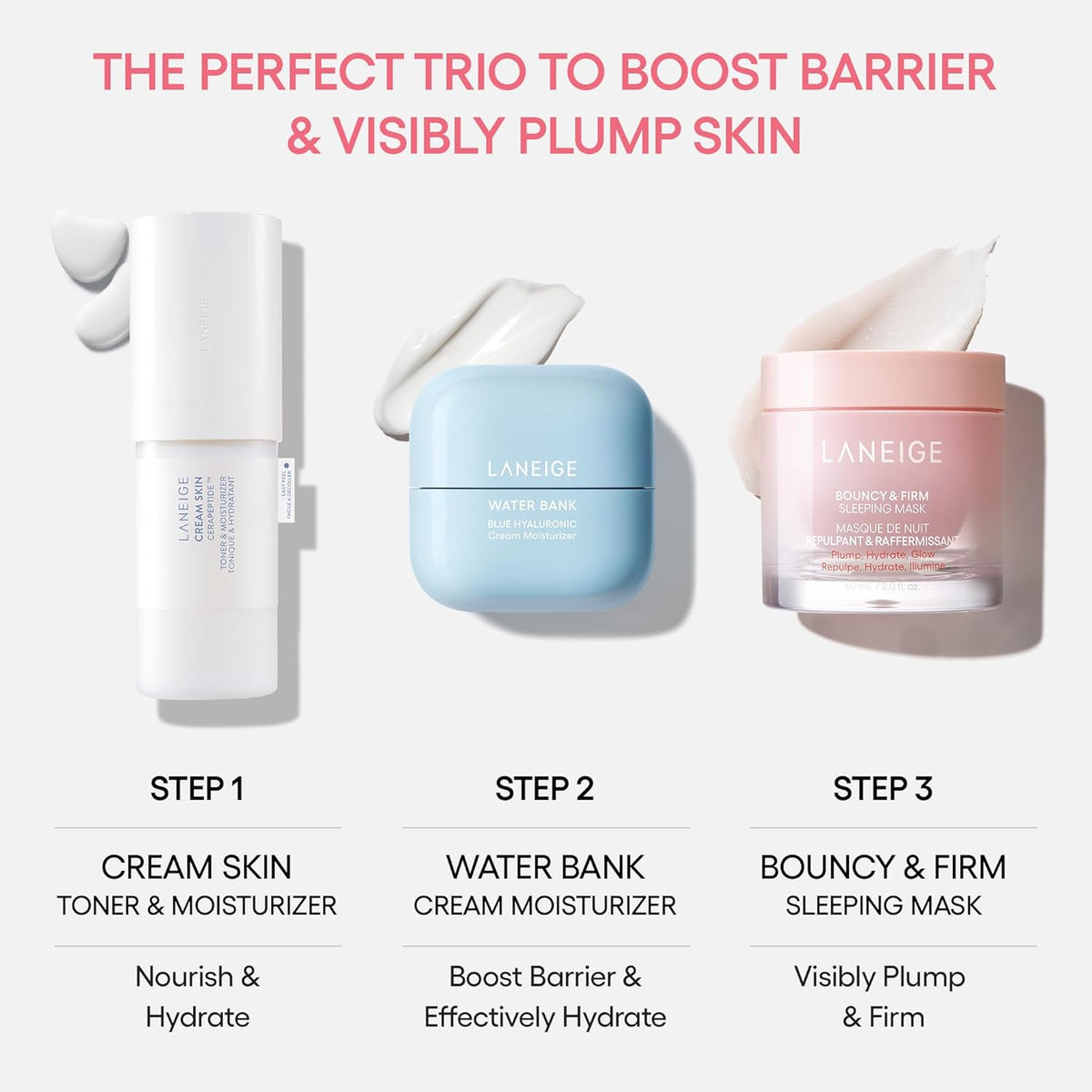 Bouncy and Firm Sleeping Mask: Revitalize, Smooth, Peony &amp; Collagen Complex &amp; Barrier-Boosting Hydration