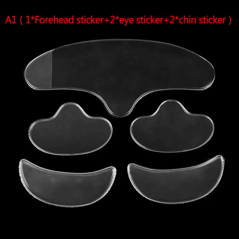 Reusable Silicone Anti-Wrinkle Face Forehead Cheek Chin Sticker anti Aging Facial Skin Lifting Patches Wrinkle Remover Strips