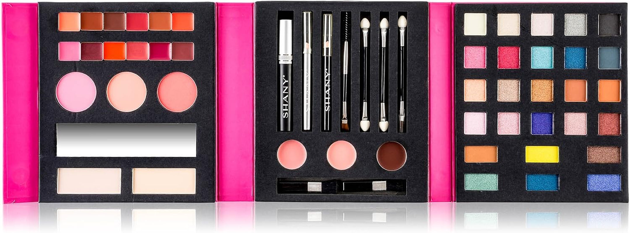 Beauty Book Makeup Kit All in One Travel Makeup Set - 35 Colors Eye Shadow, Eye Brow Makeup, Makeup Blushes, Powder Palette,10 Lip Colors, Eyeliner Pens &amp; Makeup Mirror - Holiday Makeup Gift