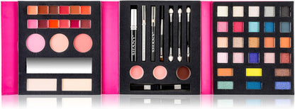 Beauty Book Makeup Kit All in One Travel Makeup Set - 35 Colors Eye Shadow, Eye Brow Makeup, Makeup Blushes, Powder Palette,10 Lip Colors, Eyeliner Pens &amp; Makeup Mirror - Holiday Makeup Gift