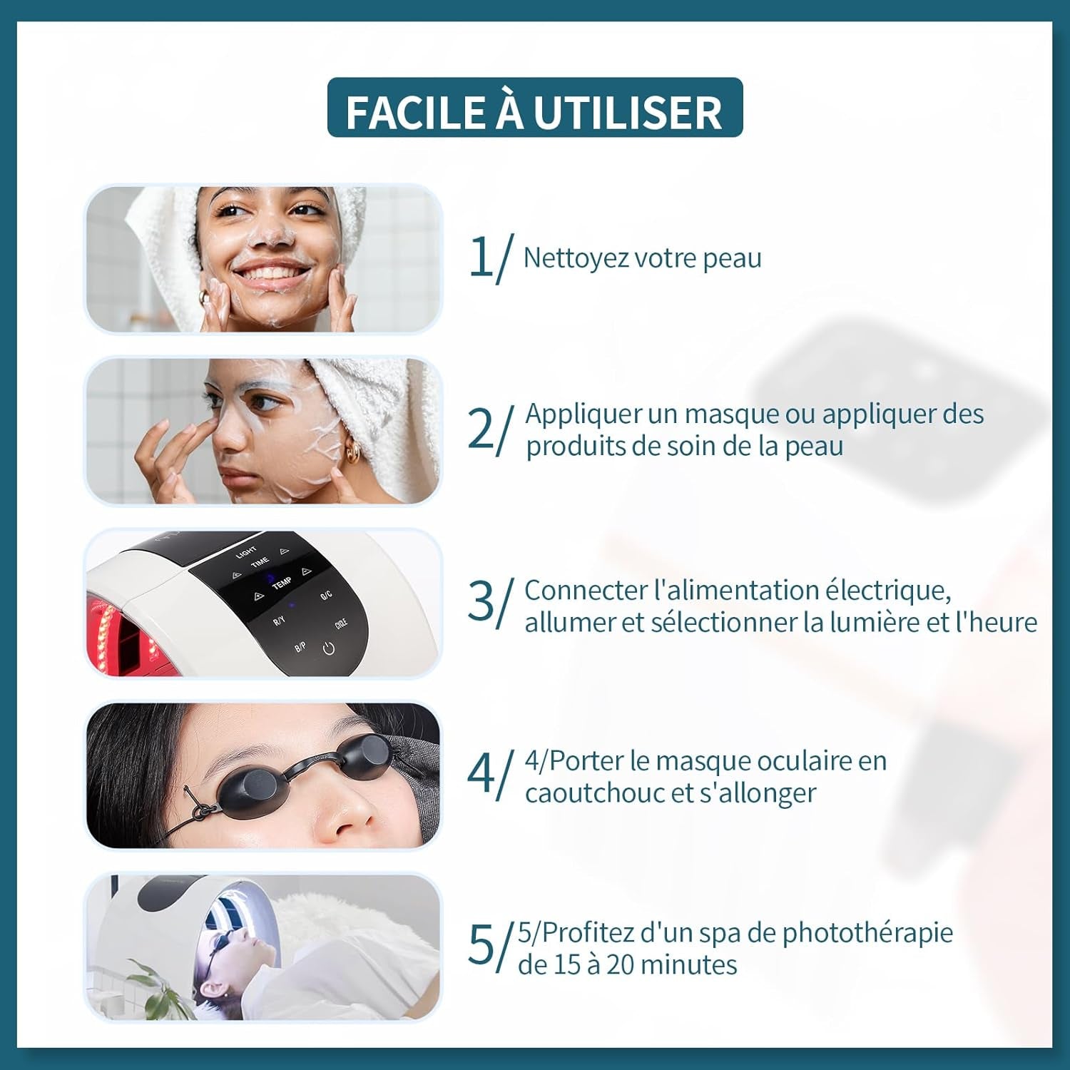 7 Color LED Face Mask Skin Care Light Mask for Face Body SPA Anti-Aging Rejuvenation Firming Smooth Wrinkles Home Use