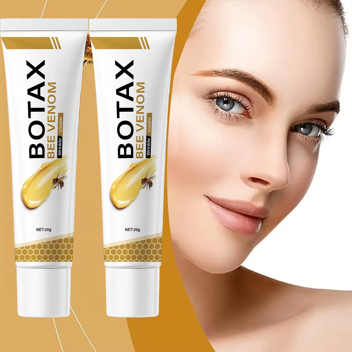 Botax Bee Venom Eye Cream, Light Texture, Moisturizes &amp; Protects Skin—Daily Use for Elastic, Smooth, Wrinkle-Reducing Results
