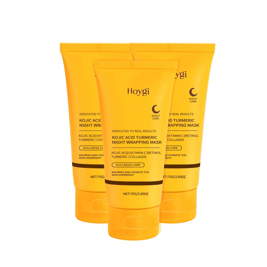 Overnight Facial Peel with Turmeric &amp; Collagen - Exfoliating &amp; Brightening Treatment to Hydrate Acne Prone Skin, Includes Silicone Brush, Nourishing, Kojic Acid, Adults, Dry, Sensitive, Mask, Skin Care Products, Radiant, Gentle, Peel-Off, Wrap Mask