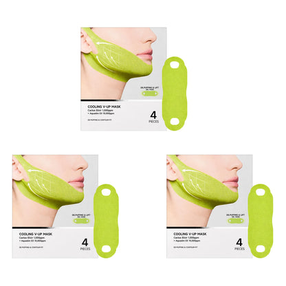 Cooling V-Up Face Lifting Mask Reduce Puffiness &amp; Pore Tightening Contouring Firming Chin Neck V-Shape Facial Patch