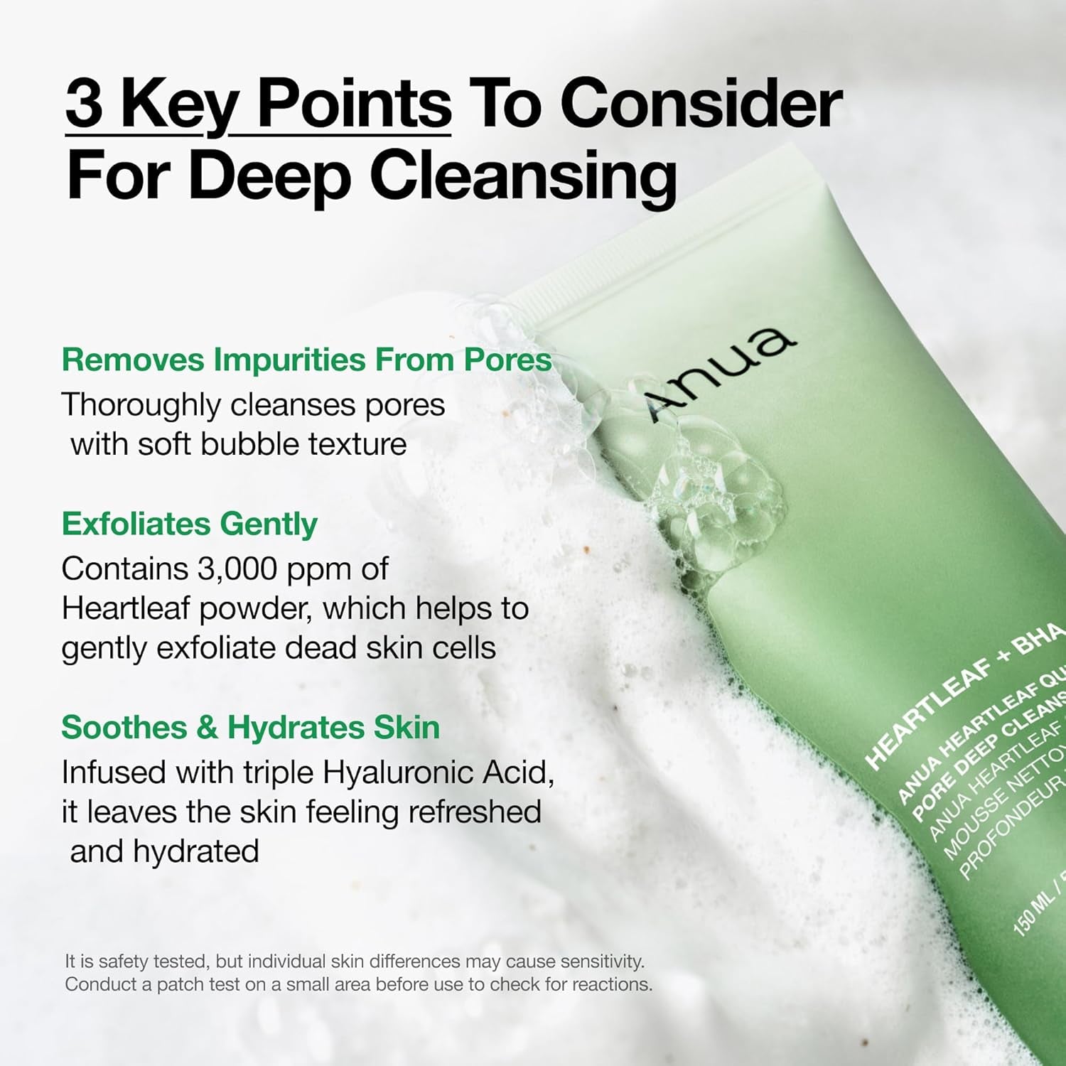 Heartleaf Quercetinol Pore Deep Cleansing Foam, Face Wash for Pore Refining Cleanser, Hydrating Daily Facial Cleanser for Double Cleansing, Gentle Foaming with BHA, Korean Skincare, 5.07 Fl.Oz