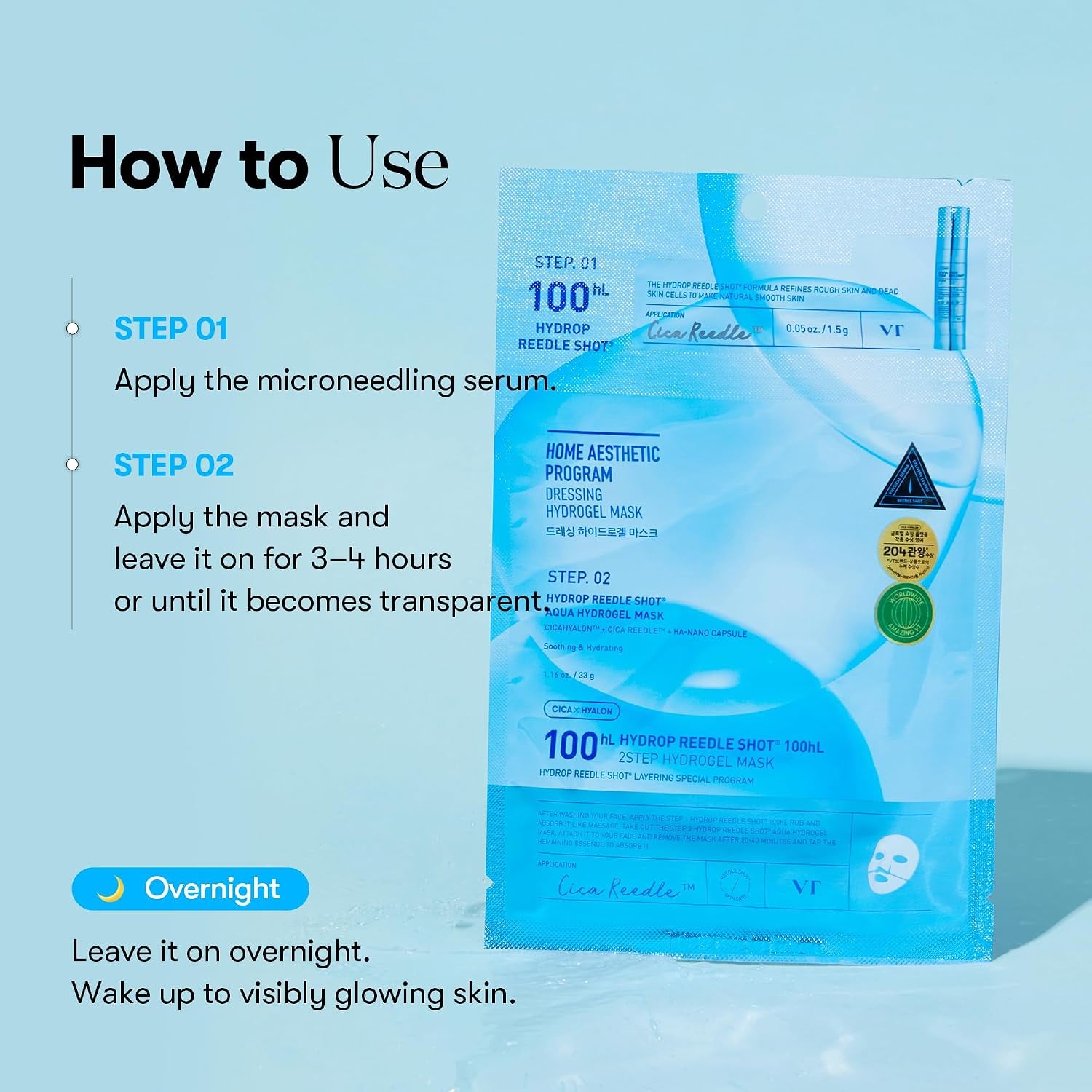 Collagen Reedle Shot 100 2-Step Hydrogel Mask(34.5Gx4Ea) | Intensive Firming Exosome 500Da Collagen Melting Mask (Hydrop, Elasticity &amp; Fine Lines)