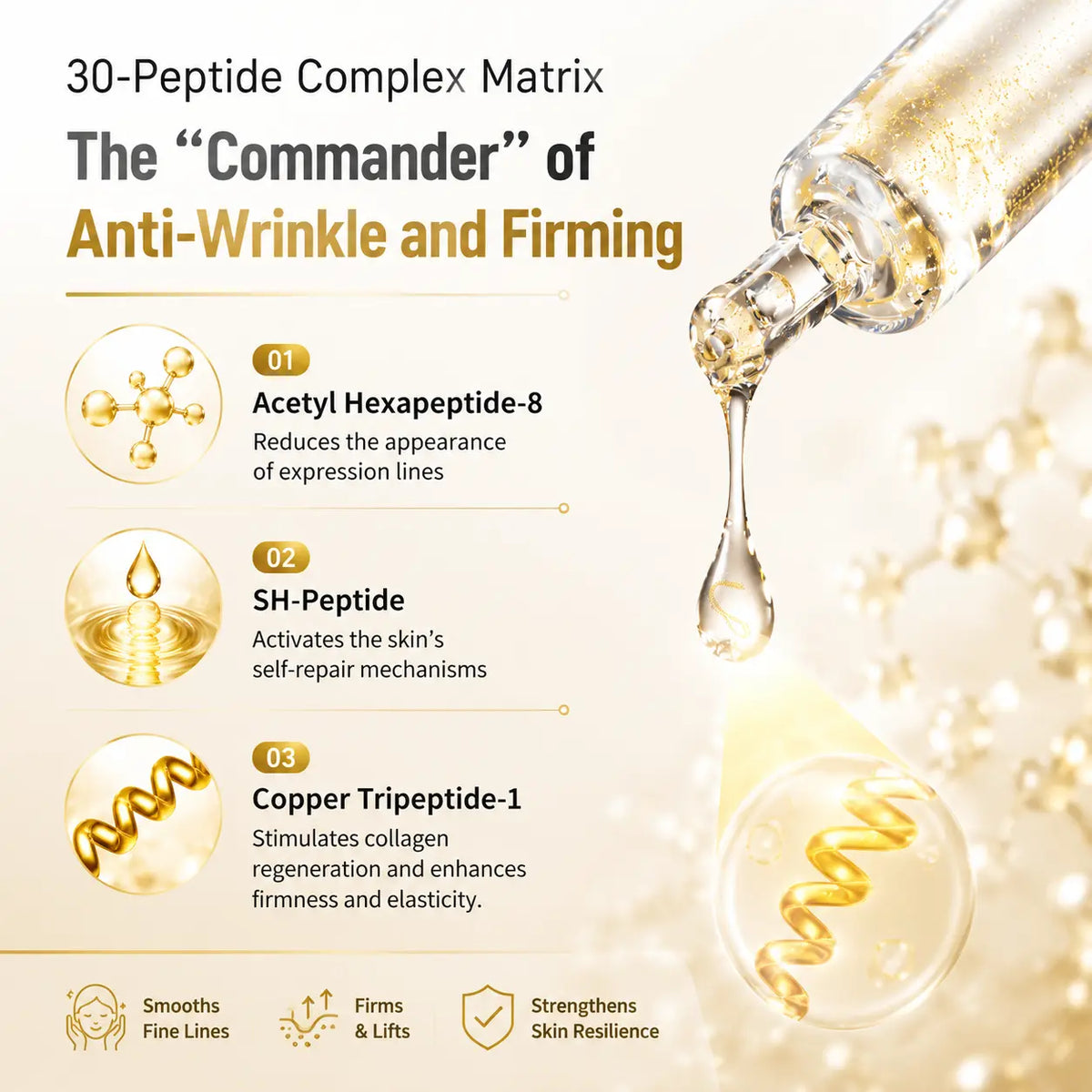 Silk Peptide Collagen Ampoule Serum 55ML | Lightweight Hydrating Face Treatment for Smooth Soft Skin Feel Elasticity Support Texture Care and Healthy Looking Glow Morning Night Skincare Routine Gift Choice Valentines Day Gift for Women