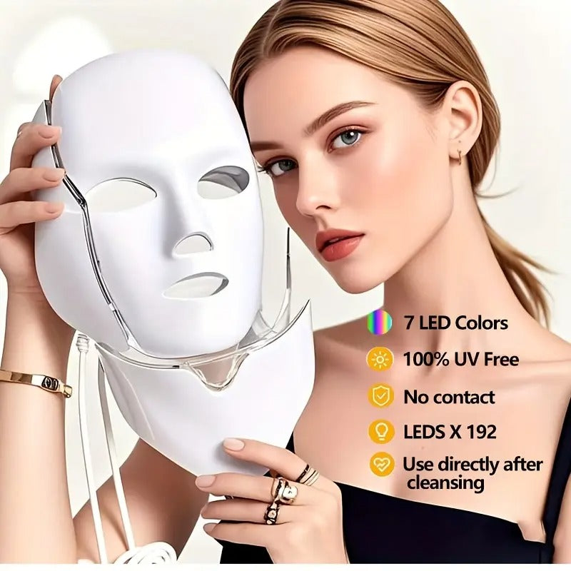 LED Facial &amp; Neck Mask (7 Colors)